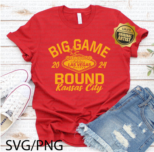 Big Game  gold letters Kansas City