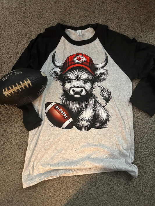 Kansas City cow with 3/4 sleeves