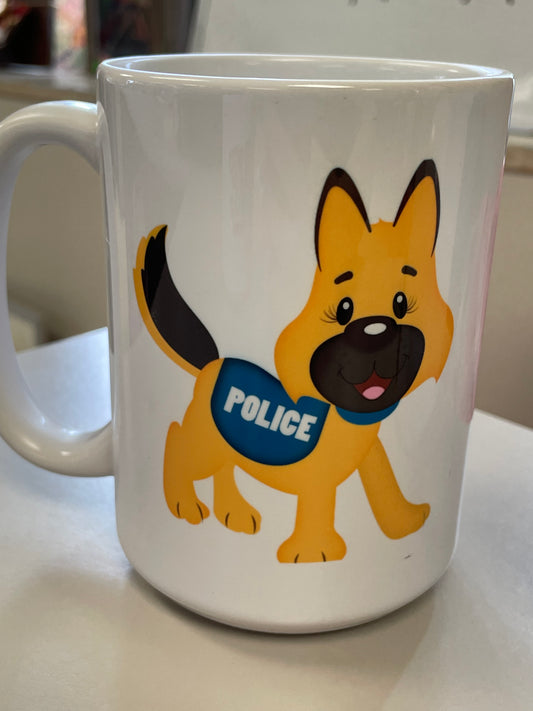 Police dog mug